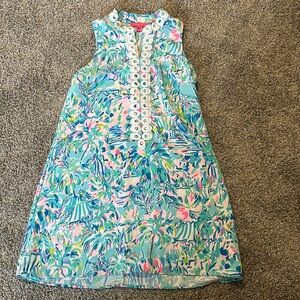 Lilly Pulitzer Dress Women's 6 Blue Ibiza Jane Shift Cabana Cocktail